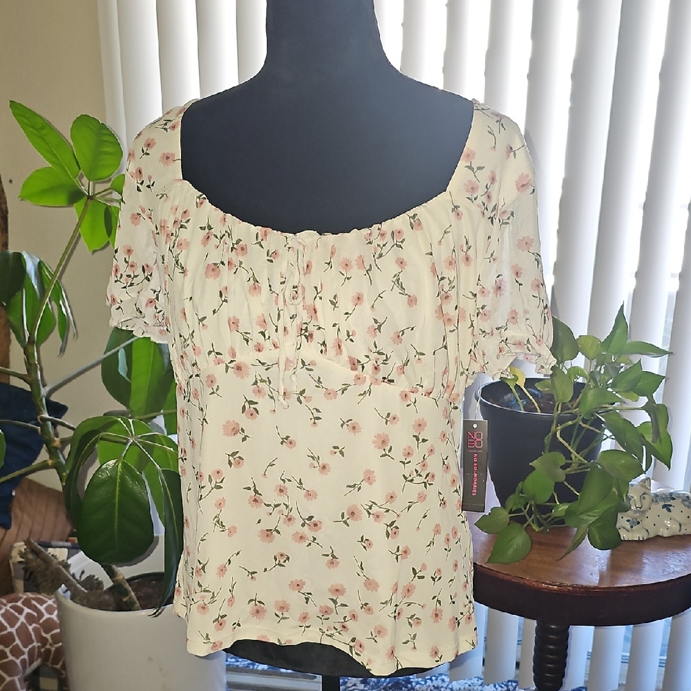 No Boundaries Floral Blouse Size XXXL(21) Tote F